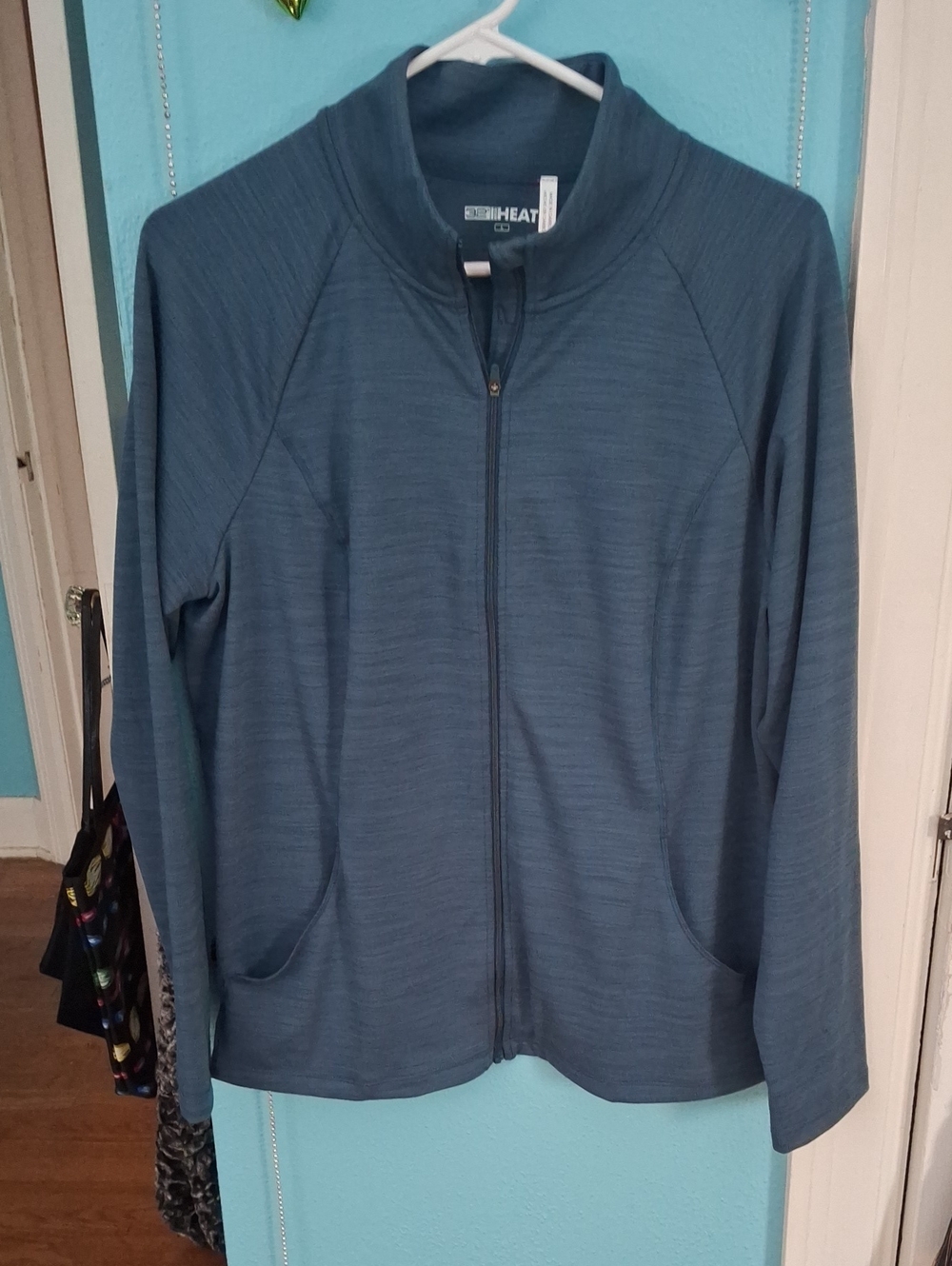 32° Degrees Heat Teal Blue Women's L Light Weight Full Zip Jacket NWOT
